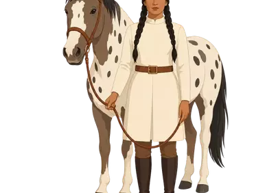 Empowered Indigenous Woman and Her Majestic Appaloosa