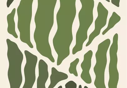 Abstract Nature: Modern Botanical Pattern Illustration