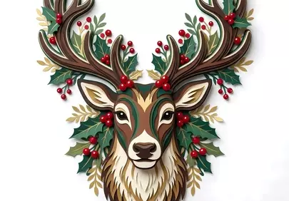 Stunning Christmas Reindeer: Festive Papercraft Artistry