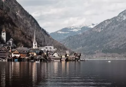 Breathtaking Hallstatt: Alpine Village Serenity Reflected in Lake