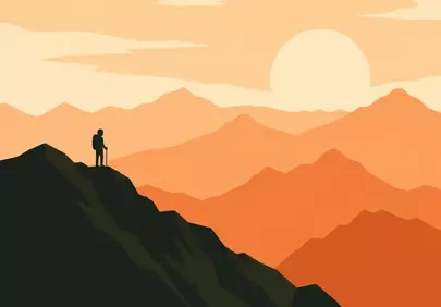 Breathtaking Mountain Hike at Sunrise: Solitude in the Wilderness