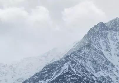 Majestic Peaks: Snow-Capped Mountain Landscape