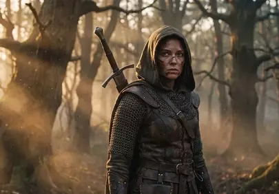 Mysterious Forest Warrior: A Medieval Adventure