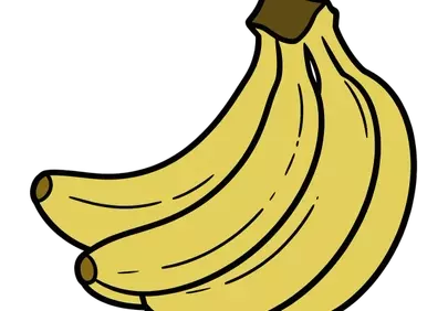 Vibrant Yellow Bananas: Hand-Drawn Tropical Delight