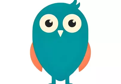 Charming Cartoon Owl: A Playful Minimalist Icon