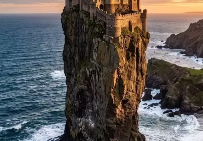 Breathtaking Medieval Castle Perched on a Dramatic Coastal Cliff