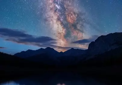 Breathtaking Milky Way Reflecting on Serene Mountain Lake