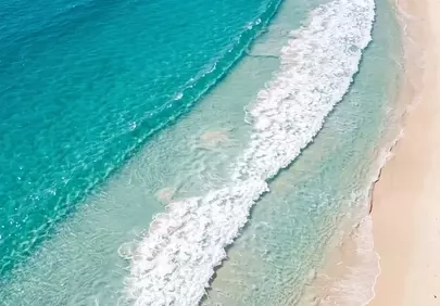 Breathtaking Coastal Panorama: Idyllic Tropical Beach Escape