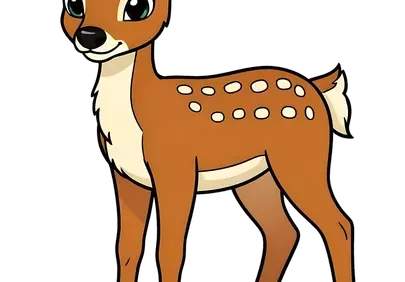 Charming Spotted Fawn Illustration: Adorable Young Forest Animal