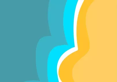 Abstract Coastal Bliss: Summer Ocean Waves and Sandy Beach