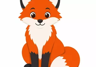 Charming Cartoon Fox: Adorable Wildlife for Children's Stories