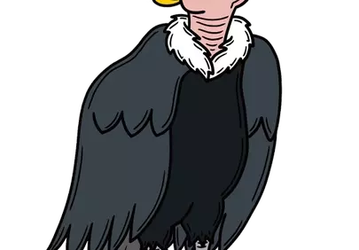 Vibrant Cartoon Condor: Chilean Heritage Illustration