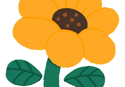 Charming Yellow Flower Cartoon: A Cheerful Botanical Illustration