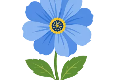 Vibrant Blue Anemone: Captivating Floral Art Illustration