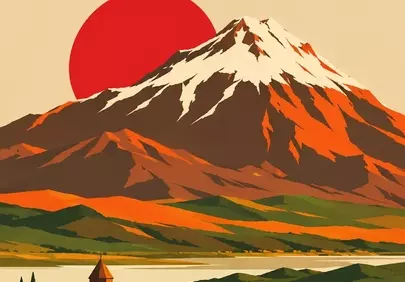 Majestic Ararat: Sunset over Anatolian Monastery