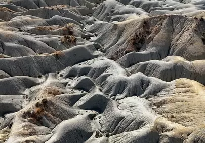 Dramatic Eroded Landscape: Nature's Abstract Art in the Desert