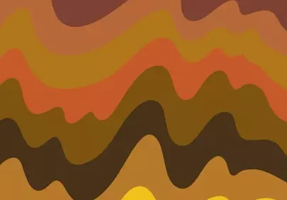 Vibrant Autumn Earth Tones: Seamless Wavy Landscape Design