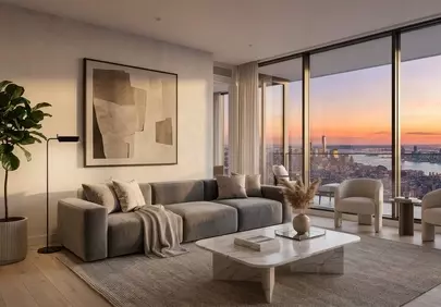Breathtaking Manhattan Sunset from a Luxurious High-Rise Apartment