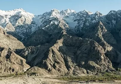 Majestic Karakoram Peaks: Snow-Kissed Grandeur of Skardu