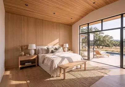 Serene Master Bedroom: Natural Light & Modern Luxury Retreat