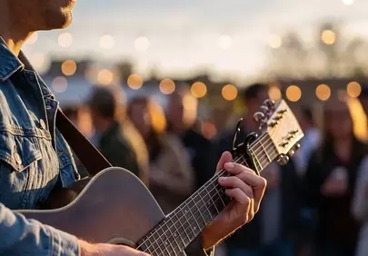 Enchanting Sunset Serenade: Musician's Soulful Performance