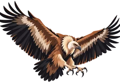Majestic Griffon Vulture Soaring: A Dramatic Wildlife Illustration