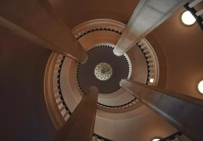 Breathtaking Grand Spiral Staircase: Architectural Majesty Upwards