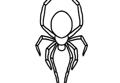 Minimalist Arachnid: Simple Line Art Spider Design