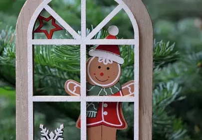 Charming Gingerbread Man Window Christmas Tree Ornament