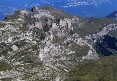 Breathtaking Alpine Panorama: Summer Hiking in Swiss Mountains