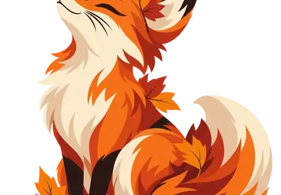 Charming Autumn Fox: A Cozy Forest Friend