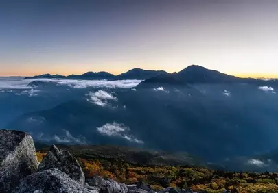 Breathtaking Autumn Sunset over Japan's Southern Alps