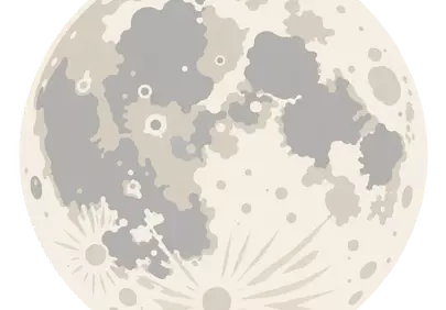 Stunning Full Moon: Minimalist Celestial Illustration
