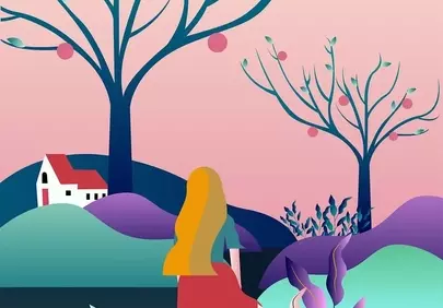 Enchanting Sunset Serenade: A Fairytale Landscape