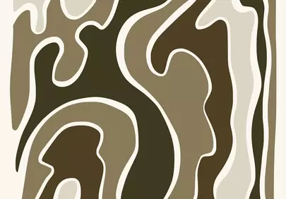 Organic Botanical Abstraction: Earthy Tones Flow