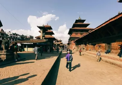 Ancient Nepal Square: Timeless Architecture, Bustling Life