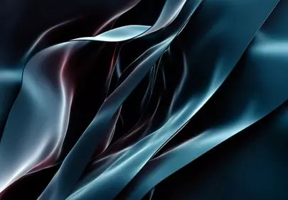 Hypnotic Flow: Dark Blue Abstract Fabric Wallpaper