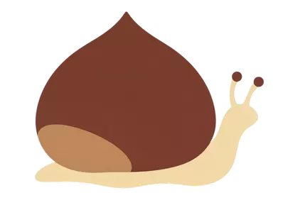 Charming Chestnut Snail: A Whimsical Autumn Woodland Creature
