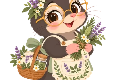Charming Herbalist Mole: A Whimsical Garden Delight
