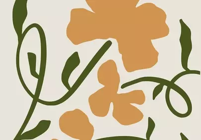 Vibrant Abstract Blooms: Modern Floral Art Design