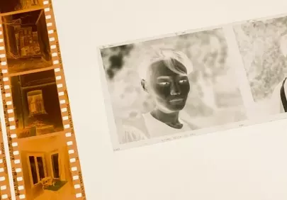 Retro Charm: Unprocessed Film Negatives and Contact Sheet