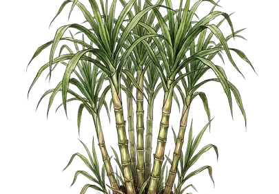 Vibrant Sugarcane Illustration: Nature's Sweetness Unveiled
