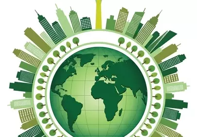 Vibrant Green City: Sustainable Earth's Eco-Future