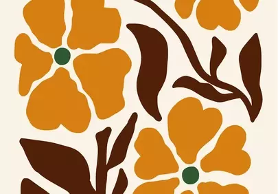 Vibrant Abstract Floral: Modern Botanical Art Decor
