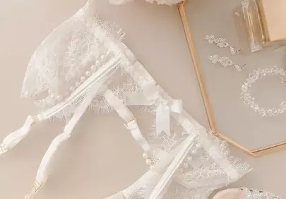 Dreamy Bridal Lingerie: Lace, Pearls, and Blossoms