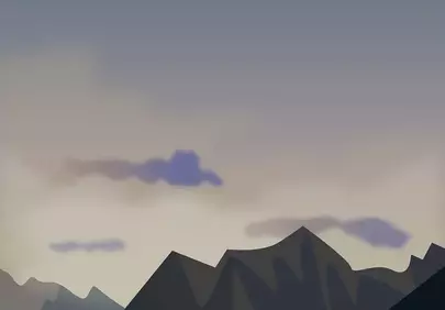 Serene Mountain Moonlight: Tranquil Evening Landscape