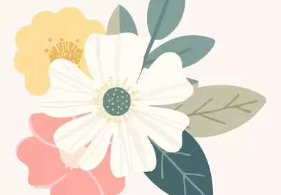 Vibrant Floral Clipart: Elegant Spring Bouquet Illustration