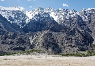 Dramatic Karakoram Peaks: Majestic Snow-Capped Mountain Landscape