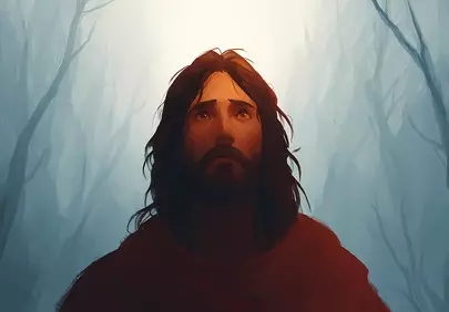 Ethereal Sunset: A Spiritual Journey in the Forest