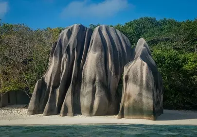 Dramatic Seychelles Boulders: Nature's Sculptural Beach Art